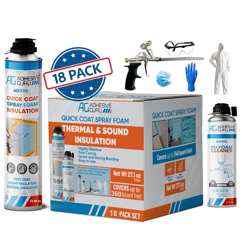Polyurethane Insulation Spray Foam Set （12/18/24/60 Pack)