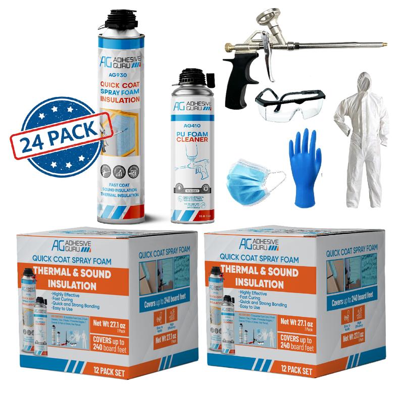 Polyurethane Insulation Spray Foam Set （12/18/24/60 Pack)